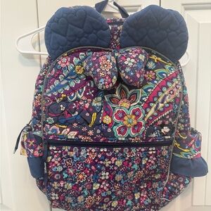 Vera Bradley Kids Backpack - Floral Blue and Pink